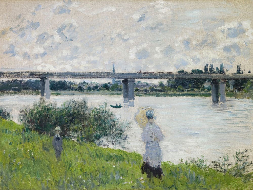 The Promenade With The Railroad Bridge, Argenteuil By Claude Monet Fine Art Print 2