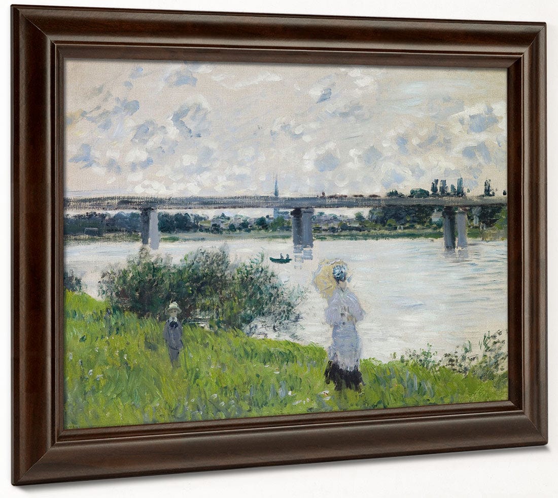 The Promenade With The Railroad Bridge, Argenteuil By Claude Monet Fine Art Print 2