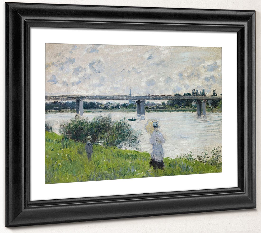 The Promenade With The Railroad Bridge, Argenteuil By Claude Monet Fine Art Print 2
