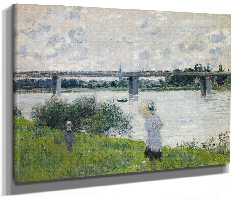 The Promenade With The Railroad Bridge, Argenteuil By Claude Monet Fine Art Print 2