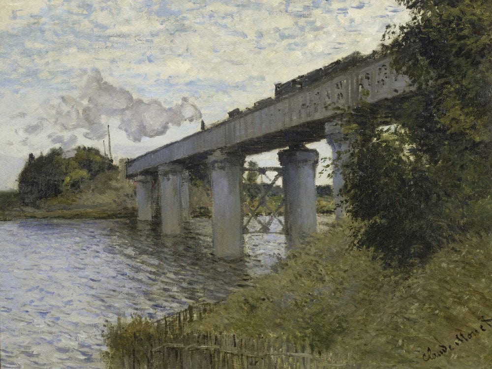 The Railroad Bridge In Argenteuil By Claude Monet Fine Art Print 2