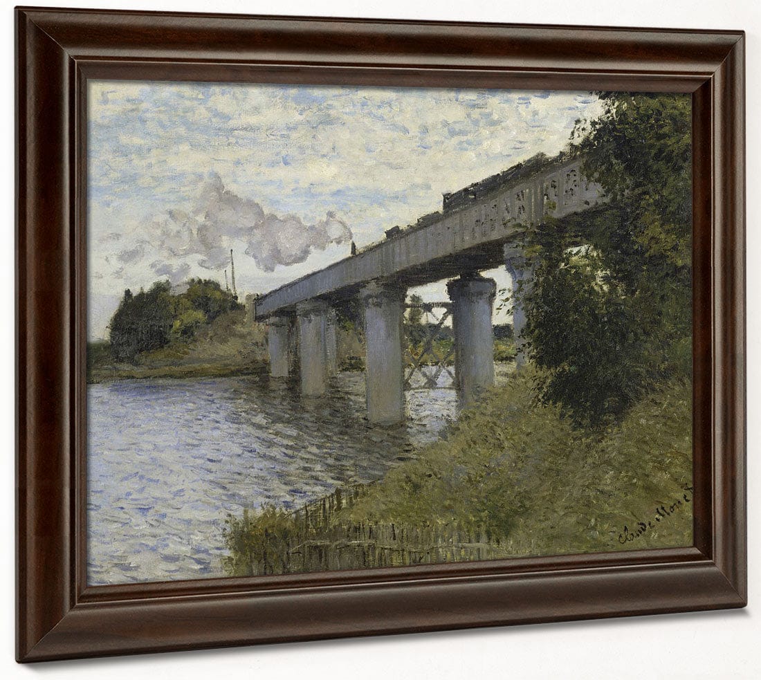 The Railroad Bridge In Argenteuil By Claude Monet Fine Art Print 2