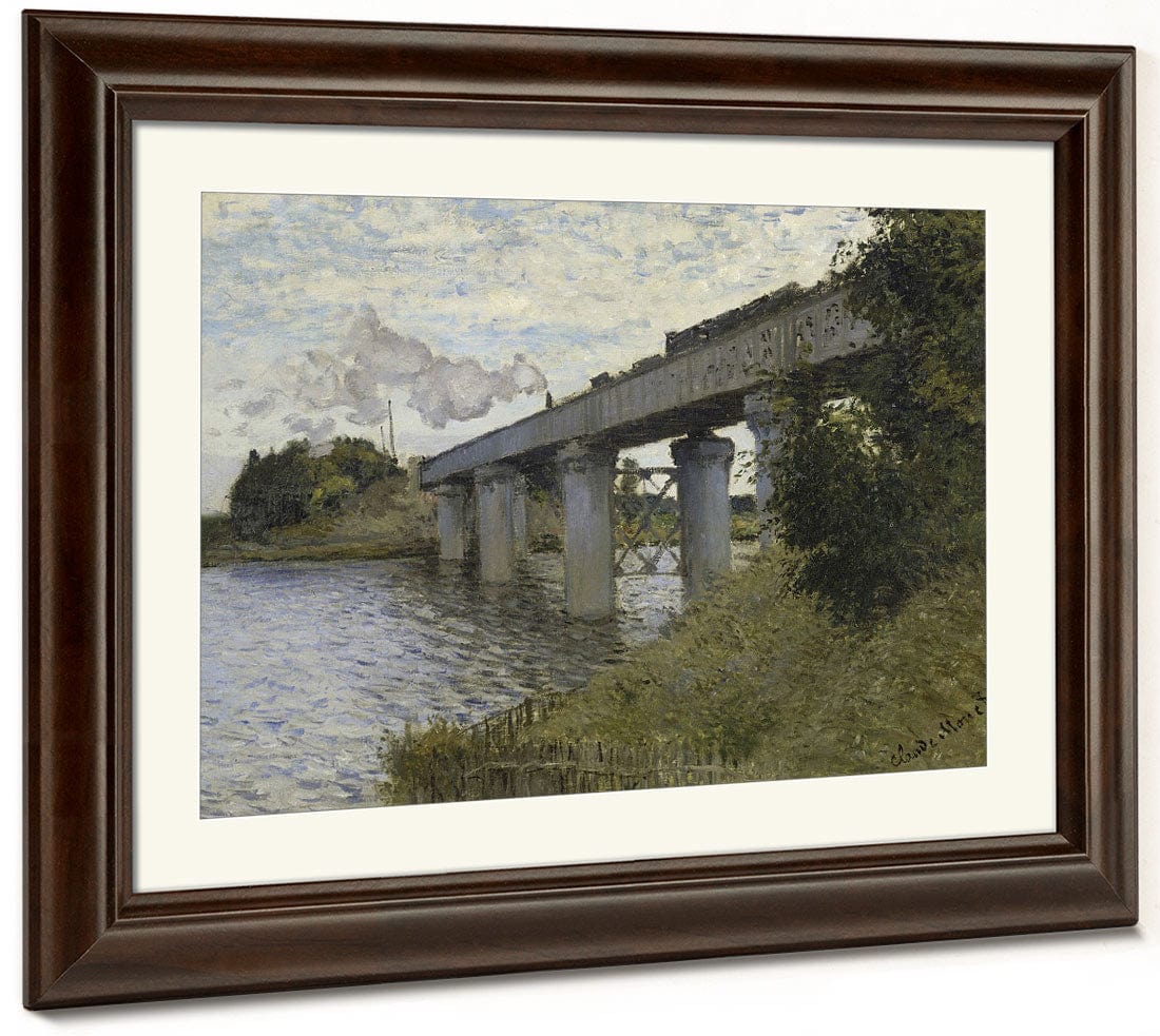 The Railroad Bridge In Argenteuil By Claude Monet Fine Art Print 2