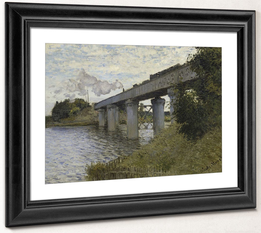 The Railroad Bridge In Argenteuil By Claude Monet Fine Art Print 2