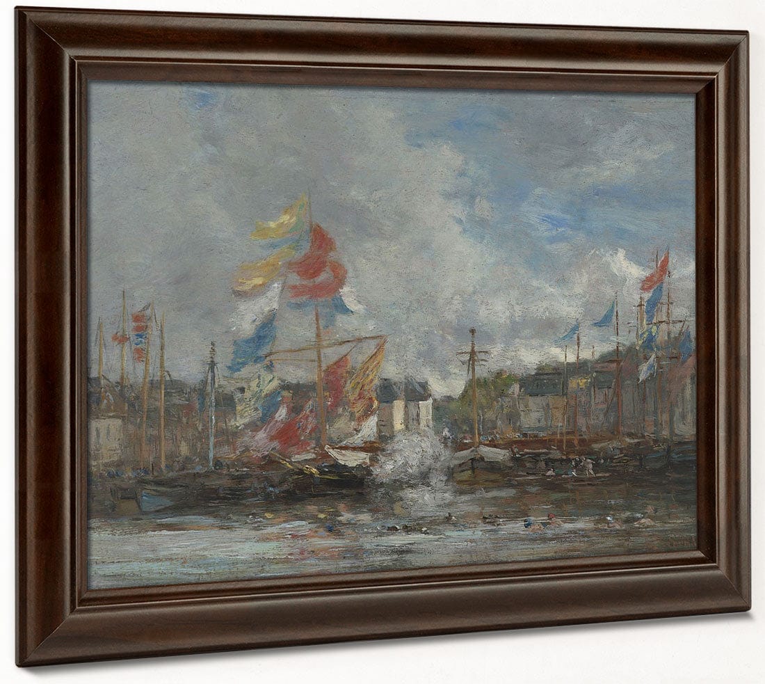 The Regatta (La Regate) By Eugene Boudin Fine Art Print 2
