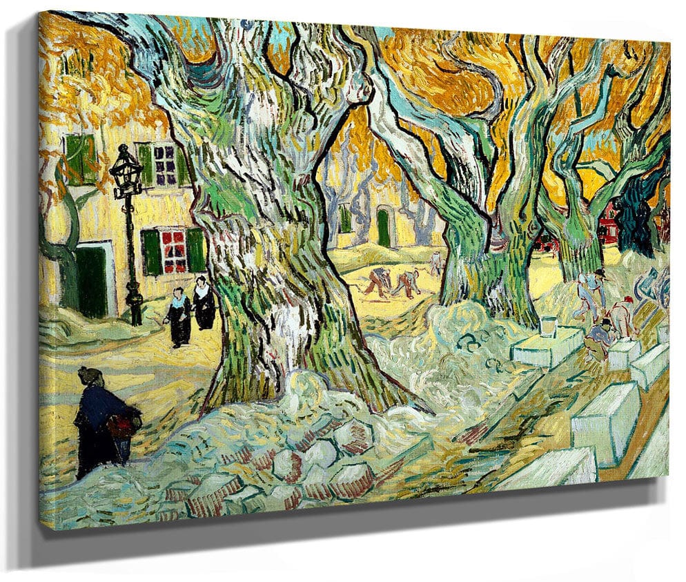 The Road Menders By Vincent Van Gogh Fine Art Print 2