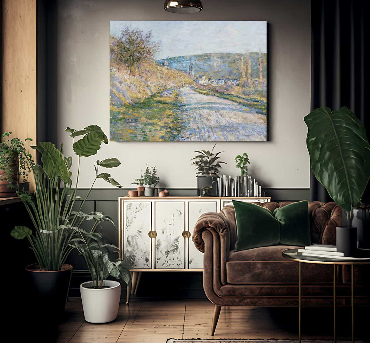 The Road To Vetheuil By Claude Monet Fine Art Print 2