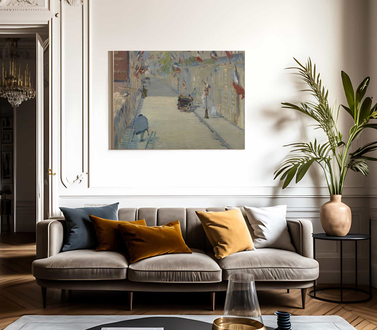 The Rue Mosnier With Flags By Edouard Manet Fine Art Print 2