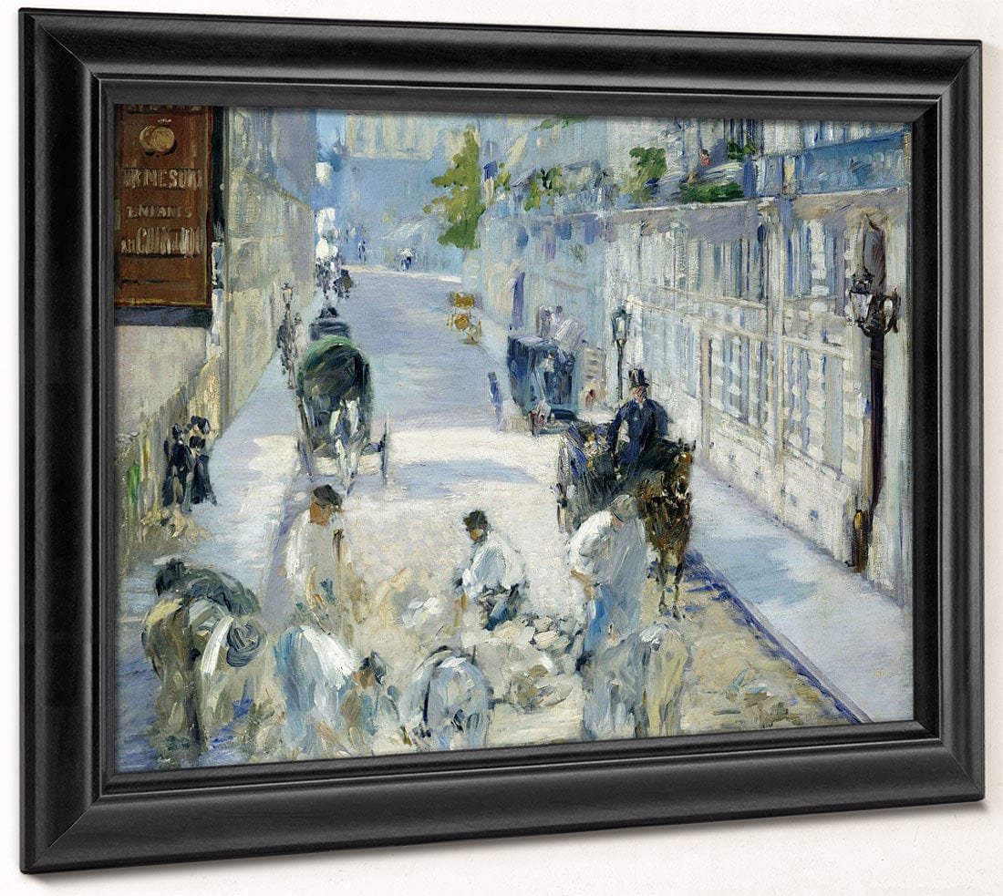 The Rue Mosnier With Workmen By Edouard Manet Fine Art Print 2