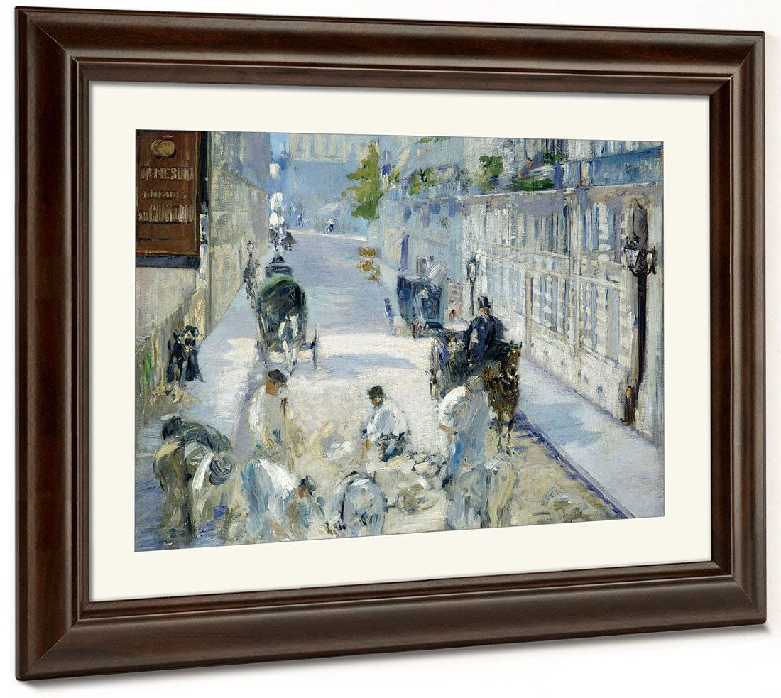 The Rue Mosnier With Workmen By Edouard Manet Fine Art Print 2