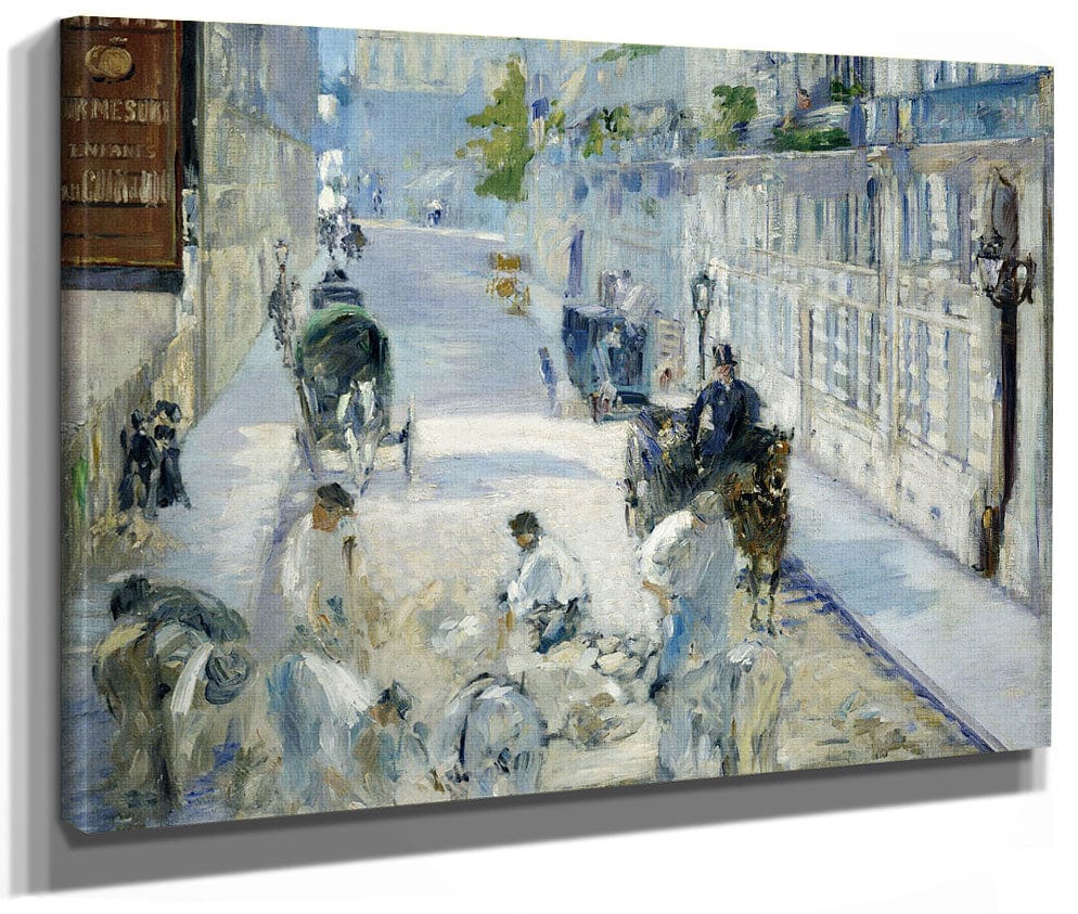 The Rue Mosnier With Workmen By Edouard Manet Fine Art Print 2