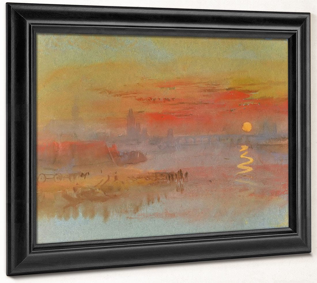 The Scarlet Sunset By Jwm Turner Fine Art Print 2