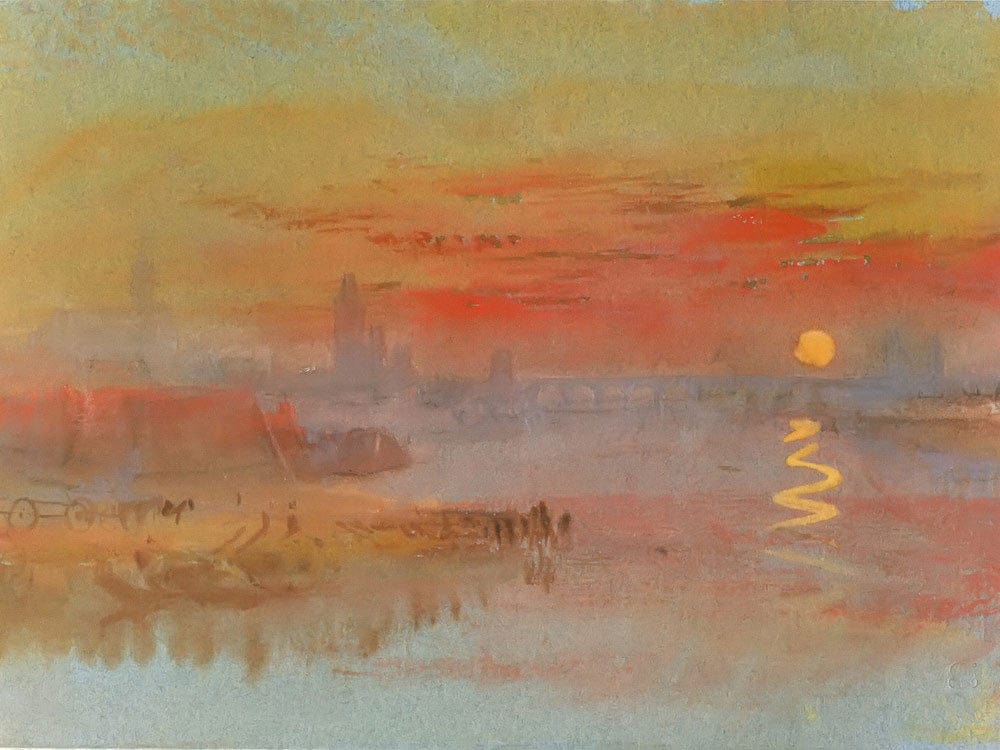 The Scarlet Sunset By Jwm Turner Fine Art Print 2