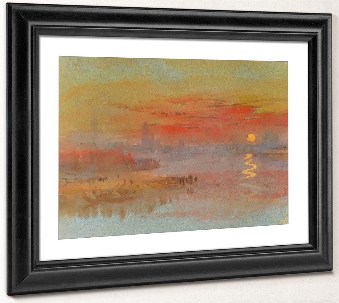 The Scarlet Sunset By Jwm Turner Fine Art Print 2