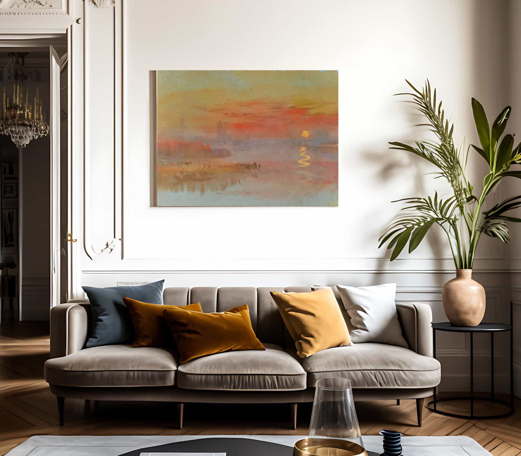 The Scarlet Sunset By Jwm Turner Fine Art Print 2