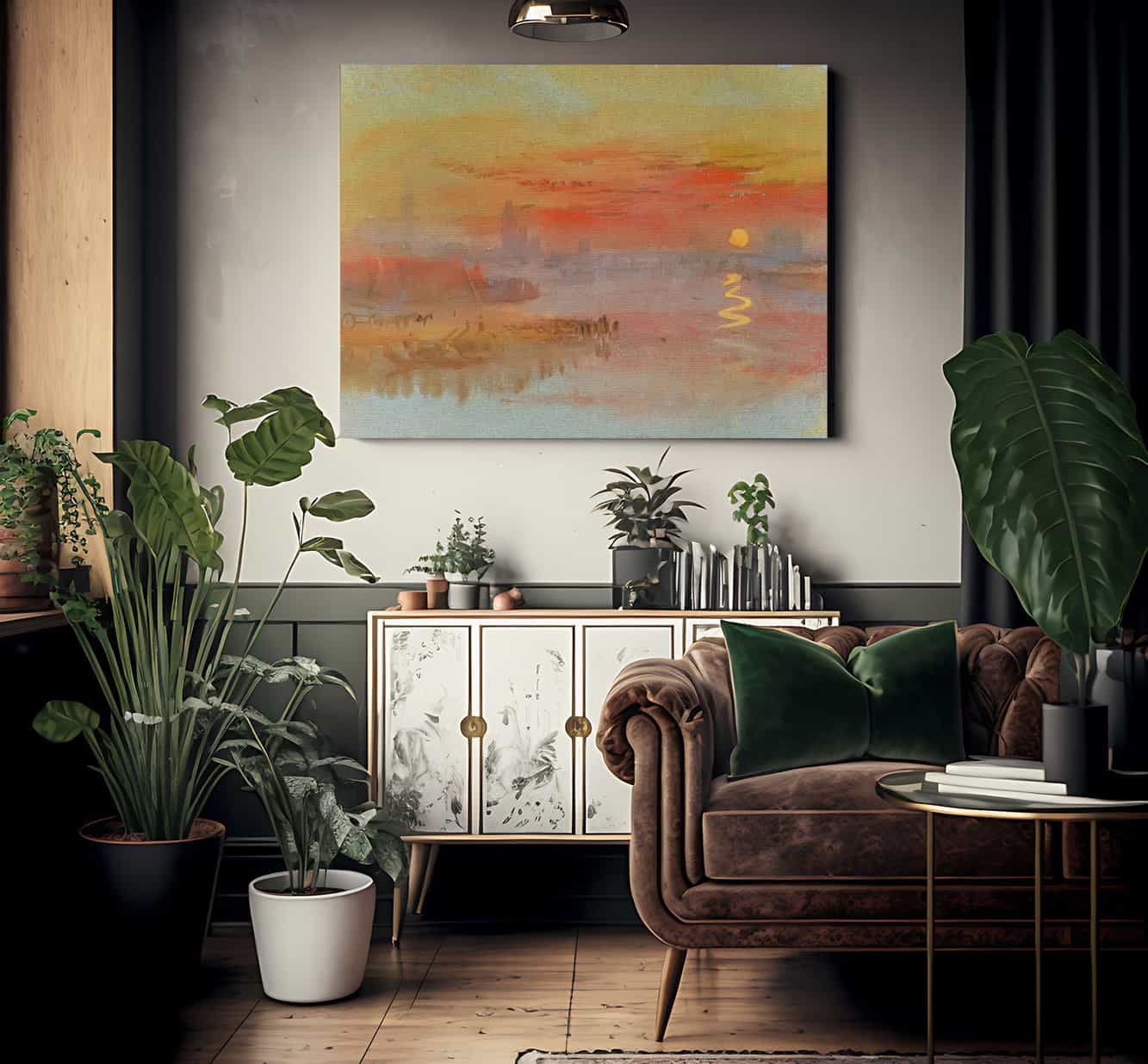The Scarlet Sunset By Jwm Turner Fine Art Print 2