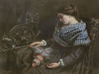 The Sleeping Embroiderer By Jean Desire Gustave Courbet Fine Art Print 2