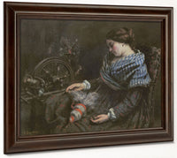 The Sleeping Embroiderer By Jean Desire Gustave Courbet Fine Art Print 2