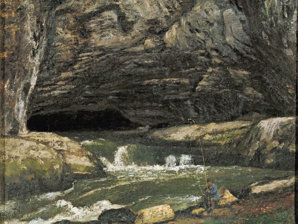 The Source Of The Loue Or La Grotte Sarrazine By Jean Desire Gustave Courbet Fine Art Print 2