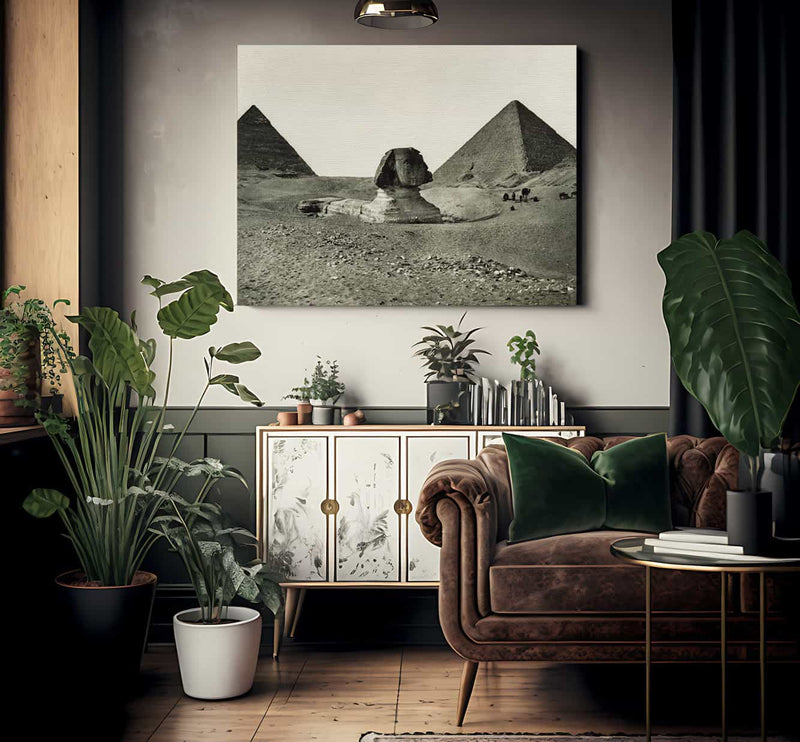 The Sphinx And The Pyramids By Adolphe Braun Fine Art Print 2