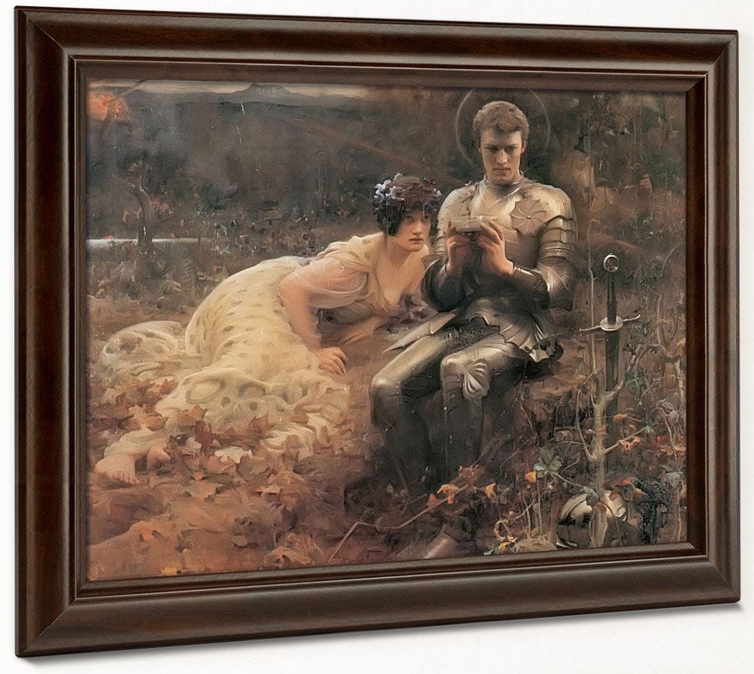 The Temptation Of Sir Percival By John Waterhouse Fine Art Print 2