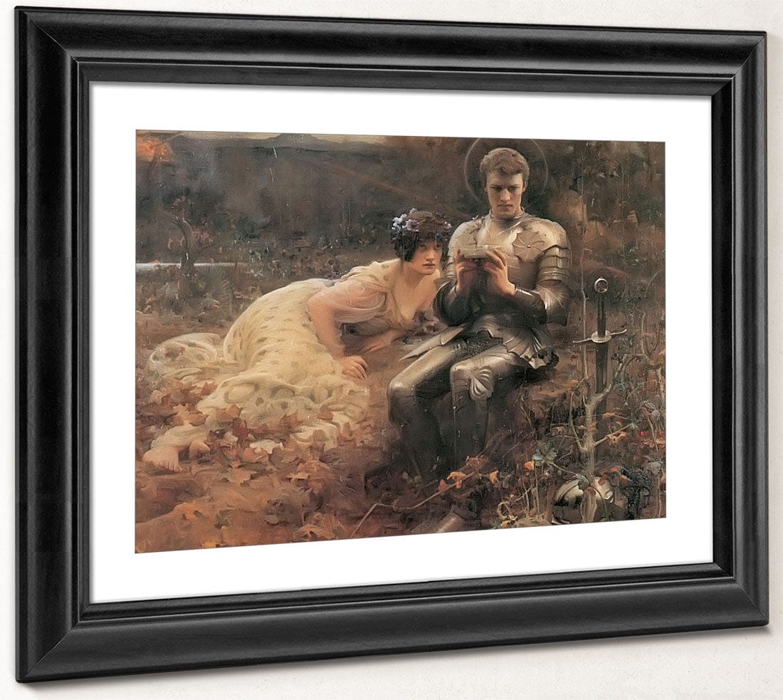 The Temptation Of Sir Percival By John Waterhouse Fine Art Print 2