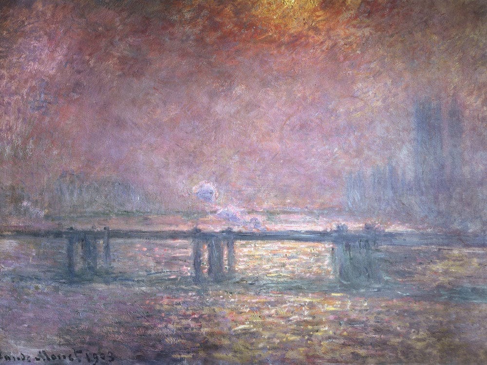 The Thames At Charing Cross By Claude Monet Fine Art Print 2