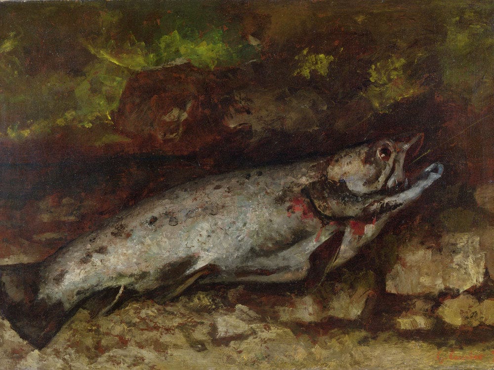 The Trout By Jean Desire Gustave Courbet Fine Art Print 2