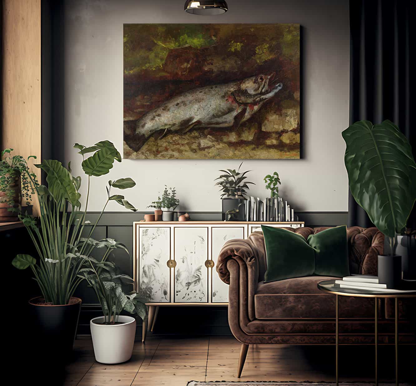 The Trout By Jean Desire Gustave Courbet Fine Art Print 2