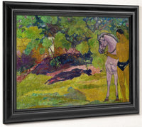 The Vanilla Grove, Man And Horse By Paul Gauguin Fine Art Print 2