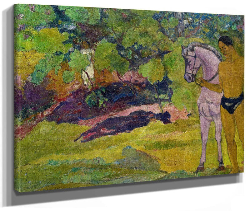 The Vanilla Grove, Man And Horse By Paul Gauguin Fine Art Print 2