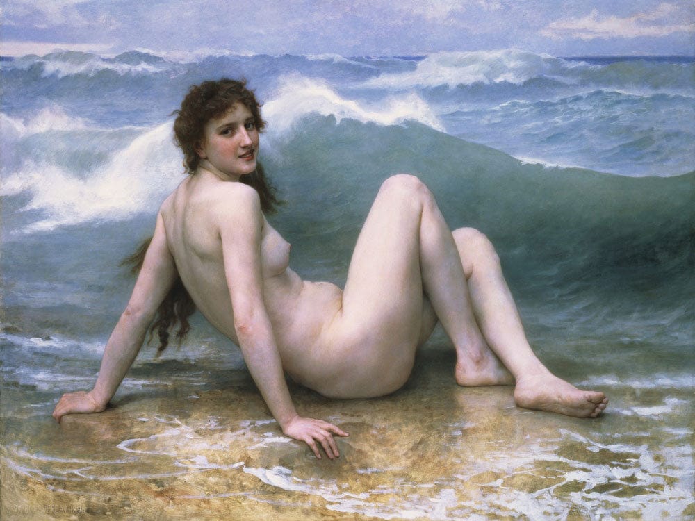 The Wave By William Adolphe Bouguereau Fine Art Print 2