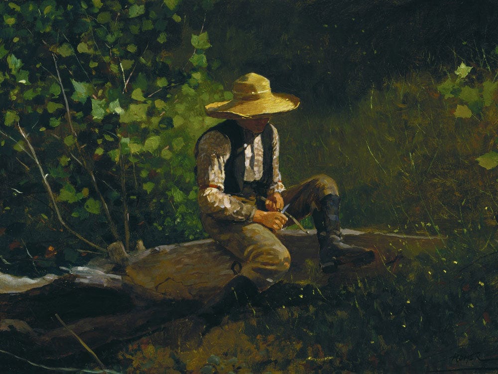 The Whittling Boy By Winslow Homer Fine Art Print 2