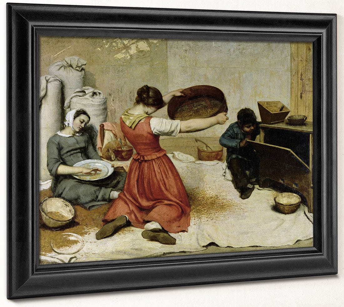 The Winnowers By Jean Desire Gustave Courbet Fine Art Print 2