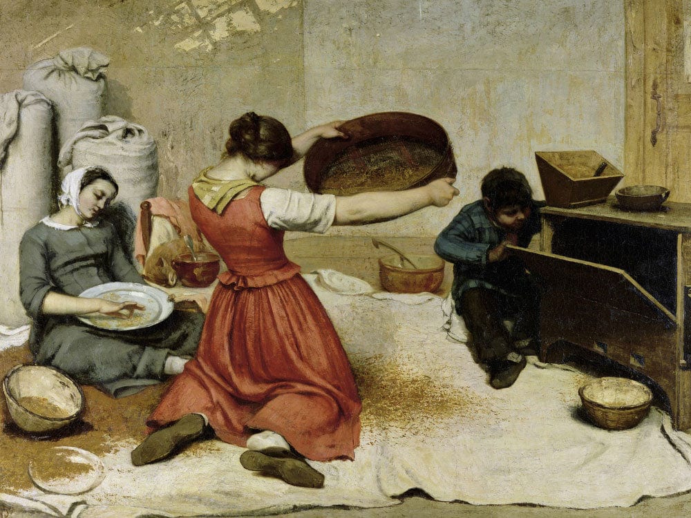 The Winnowers By Jean Desire Gustave Courbet Fine Art Print 2