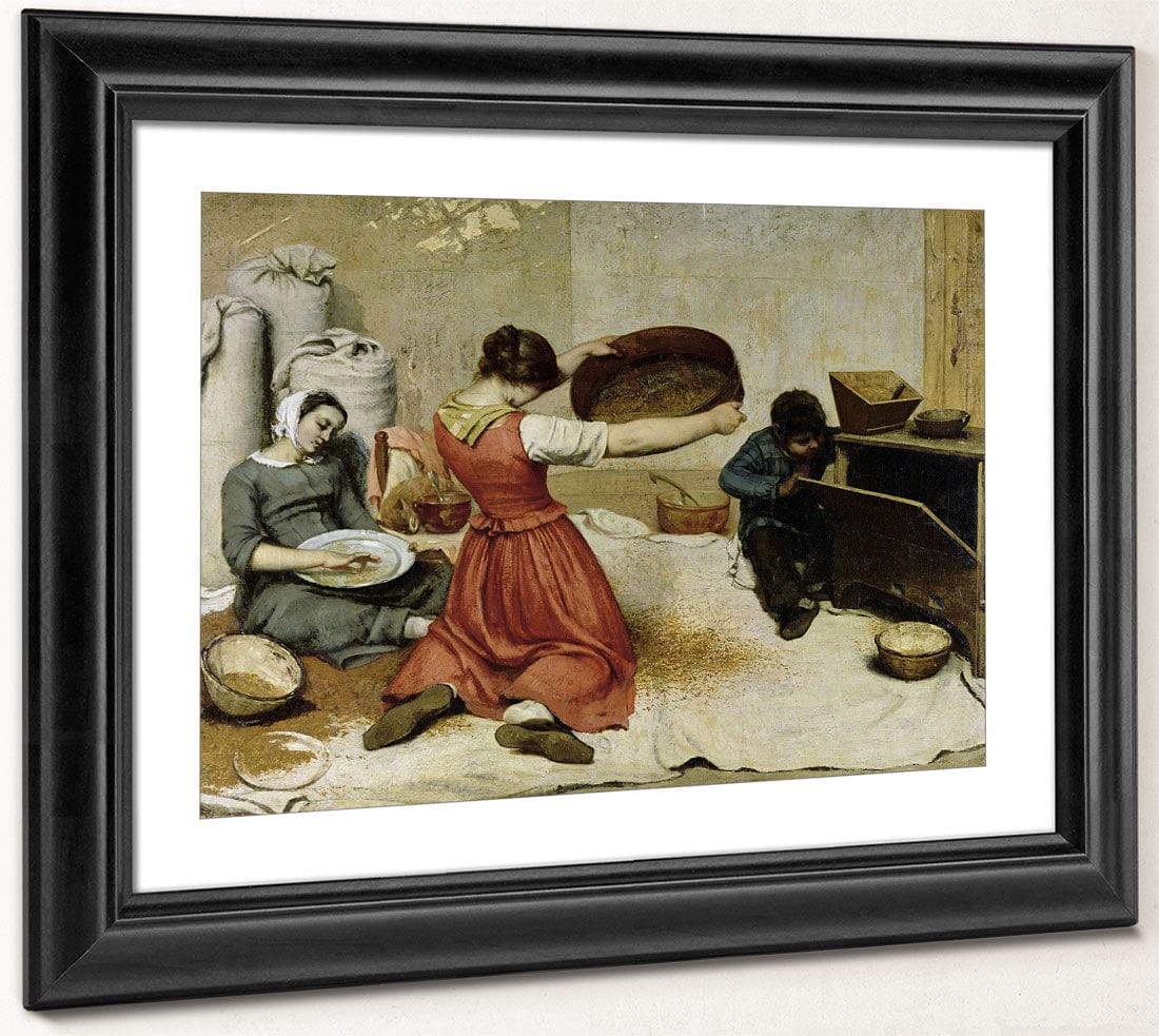 The Winnowers By Jean Desire Gustave Courbet Fine Art Print 2