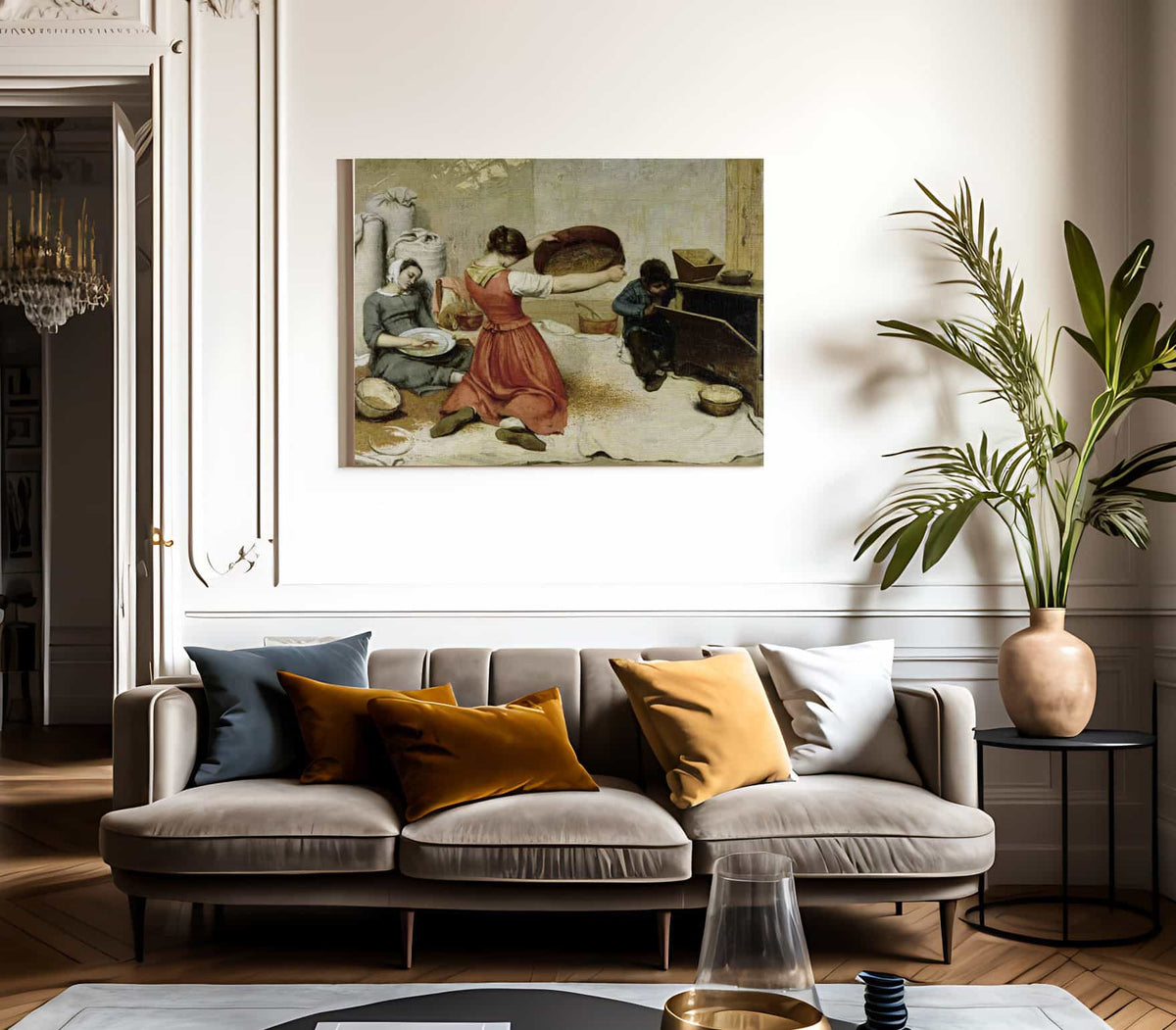 The Winnowers By Jean Desire Gustave Courbet Fine Art Print 2