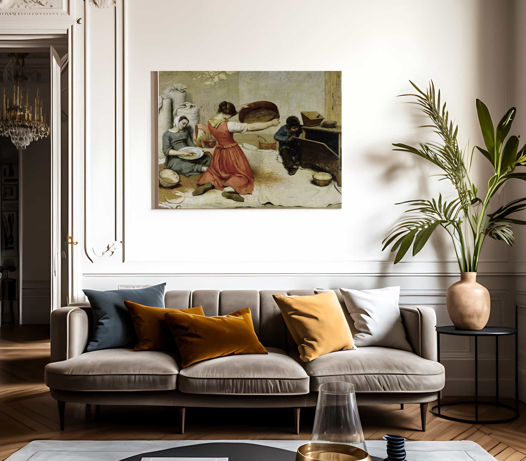 The Winnowers By Jean Desire Gustave Courbet Fine Art Print 2