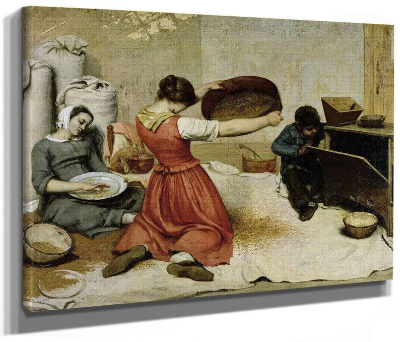 The Winnowers By Jean Desire Gustave Courbet Fine Art Print 2