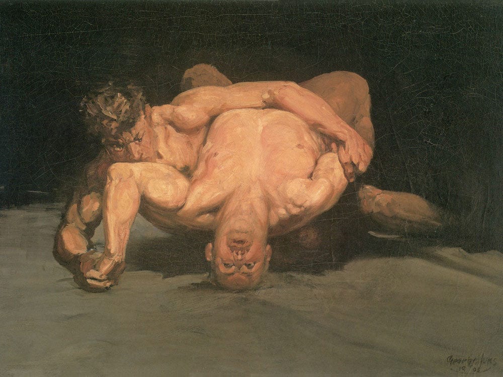 The Wrestlers 1905 By George Luks Fine Art Print 2