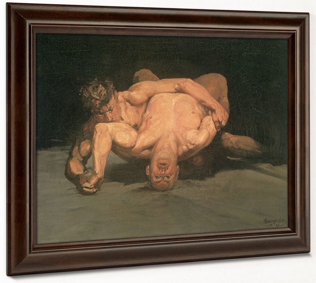 The Wrestlers 1905 By George Luks Fine Art Print 2