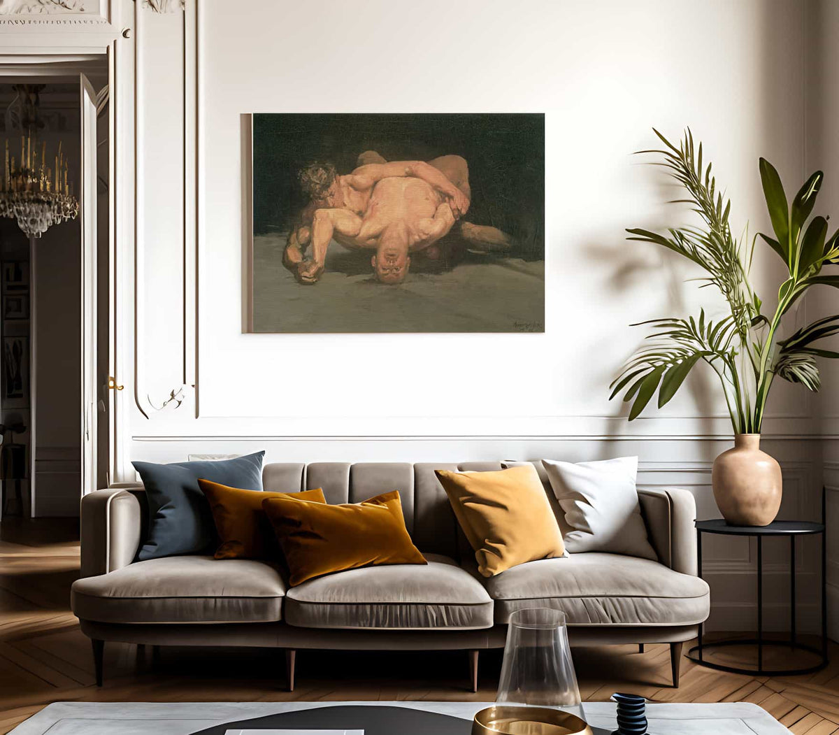 The Wrestlers 1905 By George Luks Fine Art Print 2