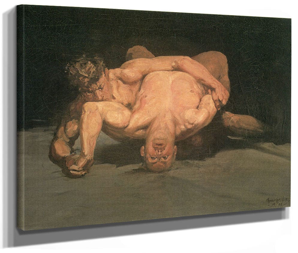 The Wrestlers 1905 By George Luks Fine Art Print 2