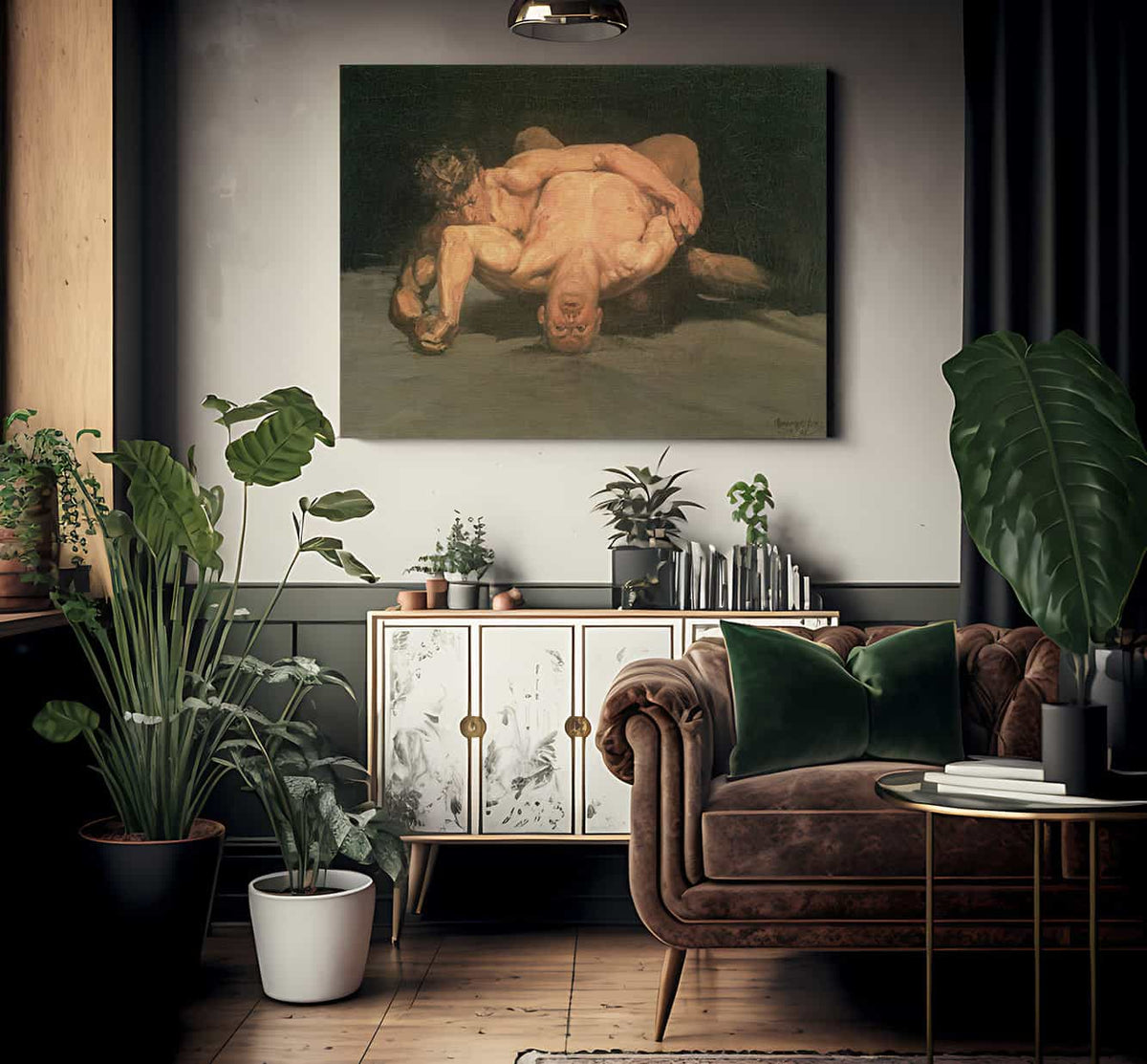 The Wrestlers 1905 By George Luks Fine Art Print 2