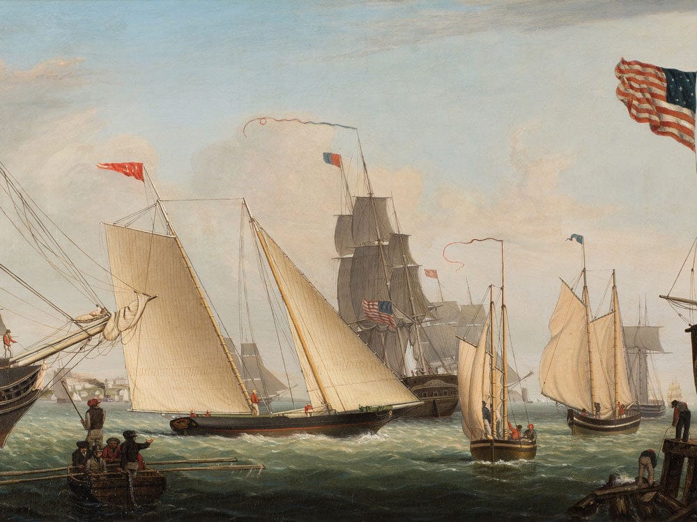 The Yacht Northern Light In Boston Harbor By Fitz Henry Lane Fine Art Print 2