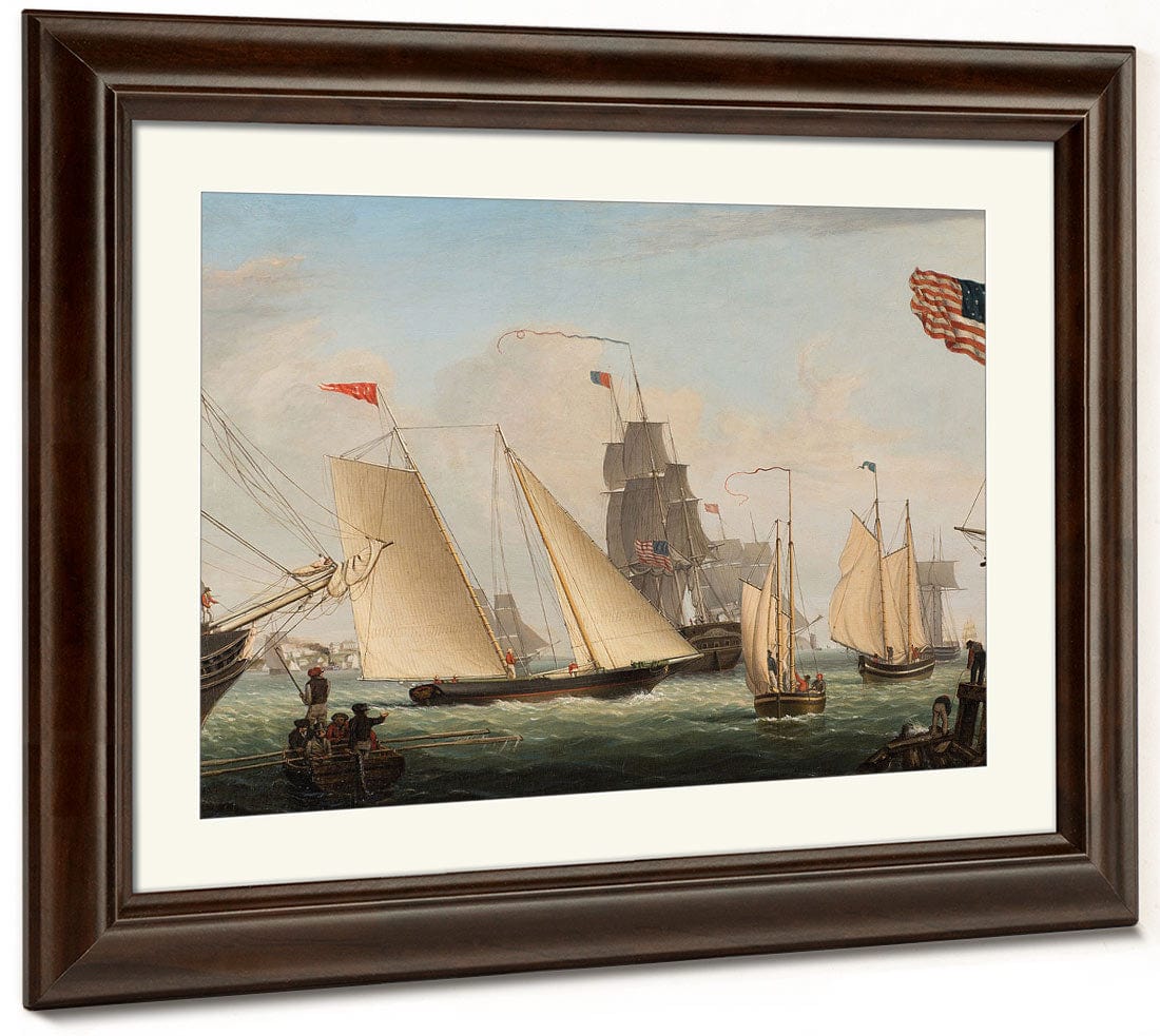 The Yacht Northern Light In Boston Harbor By Fitz Henry Lane Fine Art Print 2