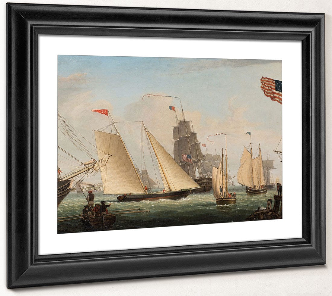 The Yacht Northern Light In Boston Harbor By Fitz Henry Lane Fine Art Print 2