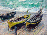 Three Fishing Boats By Claude Monet Fine Art Print 2