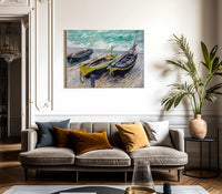 Three Fishing Boats By Claude Monet Fine Art Print 2