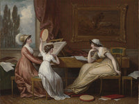 Three Ladies Making Music By Benjamin West Fine Art Print 2